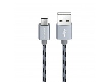 Кабель USB - micro USB Borofone BX24 Ring (повр. уп) 100см 2,4A  (metal grey) (229258)