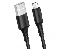 Кабель USB - micro USB Borofone BX47 Coolway (повр. уп) 100см 2,4A  (black) (229254)