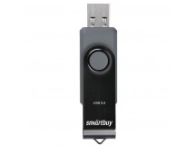 Флэш накопитель USB 128 Гб Smart Buy Twist Dual Type-C/Type-A 3.1 (black) (226170)