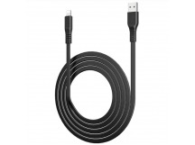 Кабель USB - Apple lightning Borofone BX23 Wide (повр. уп) 100см 2,4A  (black) (229483)
