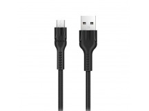 Кабель USB - micro USB Hoco U31 (повр. уп) 120см 2,4A  (black) (229331)