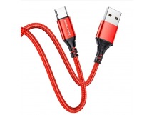 Кабель USB - Type-C Borofone BX54 Ultra bright (повр. уп.) 100см 2,4A  (red) (229481)