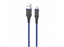 Кабель USB - micro USB Borofone BX67 (повр. уп) 100см 2,4A  (blue) (229509)