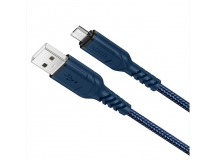 Кабель USB - micro USB Hoco X59 Victory PD (повр.уп) 100см 2,4A  (blue) (229503)