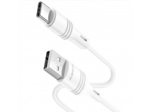 Кабель USB - Type-C Borofone BX43 CoolJoy (повр. уп) 100см 3A  (white) (229497)