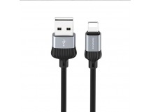 Кабель USB - Apple lightning Borofone BX28 Dignity (повр. уп) 100см 2,4A  (gray) (223376)