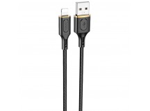 Кабель USB - Apple lightning Hoco X95 Goldentop (повр. уп.) 100см 2,4A  (black) (229956)