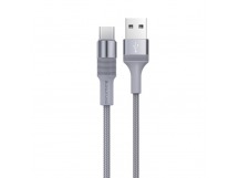 Кабель USB - Type-C Borofone BX21 Outstanding (повр. уп.) 100см 3A  (gray) (229942)