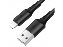 Кабель USB - Apple lightning Borofone BX47 Coolway (повр. уп) 100см 2,4A  (black) (223401)