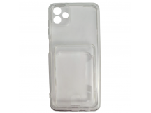 Чехол силиконовый Samsung A04/A04e с визитницей прозрачный