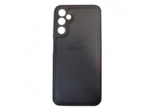 Чехол силиконовый Samsung A24 под кожу с лого черный