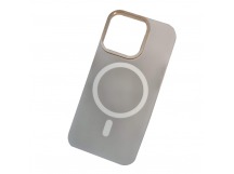 Чехол пластиковый iPhone 12 Pro Max матовый с MagSafe белый