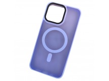 Чехол пластиковый iPhone 15 Pro Max матовый с MagSafe сиреневый