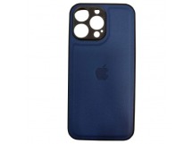 Чехол силиконовый iPhone 15 Pro Max под кожу с лого синий