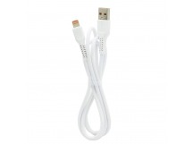 Кабель USB "WALKER" C315, 2.4А, Lightning, поддержка QC, белый