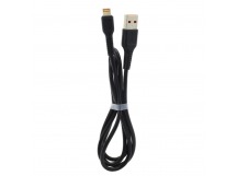Кабель USB "WALKER" C315, 2.4А, Lightning, поддержка QC, черный