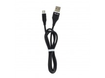 Кабель USB "WALKER" C735, 3.1А, Micro USB, поддержка QC, черный