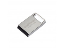 USB 2.0 Flash накопитель 16GB GoPower MINI, металл серебряный