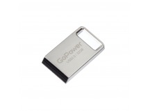 USB 2.0 Flash накопитель 32GB GoPower MINI, металл серебряный