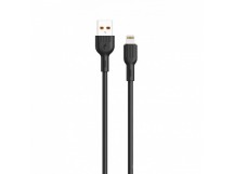 Кабель USB - Apple lightning SKYDOLPHIN S03L (повр. уп) 100см 3A  (black) (223596)