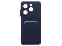 Чехол-накладка - SC337 с картхолдером для "Infinix Smart 8 Pro" (dark blue) (228812)