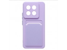 Чехол-накладка - SC337 с картхолдером для "Xiaomi 14 Pro" (light violet) (228831)