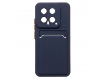 Чехол-накладка - SC337 с картхолдером для "Xiaomi 14" (dark blue) (228827)