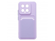 Чехол-накладка - SC337 с картхолдером для "Xiaomi 14" (light violet) (228828)