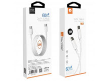 Кабель Type-C - Type-C WUW X189 2метра 60W (для iPhone 15 и Samsung/Huawei/Xiaomi) Белый