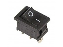 Переключатель RWB-204 (KCD1-116B/3P) on-off 3 контакта 6А, 250В (чёрный)