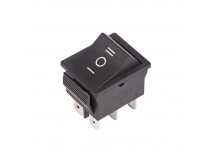 Переключатель c фиксацией KCD4-101/D on-off-on 6 контактов 15A, 250В (чёрный)