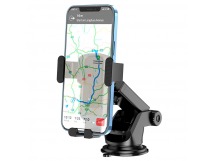 Держатель автомобильный Hoco зажим CA104 (повр. уп.) лобовое стекло, приборная панель (black(231051)