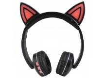 Bluetooth-наушники полноразмерные - Cat Ear KS-6123 (повр. уп.) (black/pink) (216296)