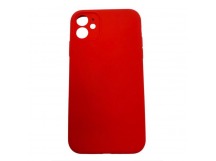 Чехол iPhone 11 Silicone Case (Full Camera/c Лого) №14 Красный
