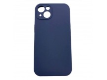Чехол iPhone 15 Silicone Case (Full Camera/c Лого) №08 Полуночный Синий