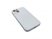 Чехол iPhone 15 Silicone Case (Full Camera/c Лого) №09 Белый