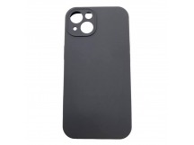 Чехол iPhone 15 Silicone Case (Full Camera/c Лого) №15 Серая Сажа