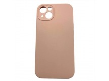 Чехол iPhone 15 Silicone Case (Full Camera/c Лого) №19 Розовый Песок