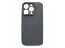 Чехол iPhone 15 Pro Silicone Case (Full Camera/c Лого) №15 Серая Сажа
