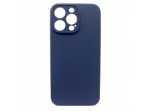 Чехол iPhone 15 Pro Max Silicone Case (Full Camera/c Лого) №08 Полуночный Синий
