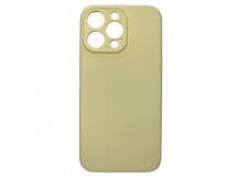 Чехол iPhone 15 Pro Max Silicone Case (Full Camera/c Лого) №60 Молочно-Желтый