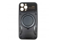 Чехол силиконовый iPhone 12 Pro Max Bristol (MagSafe, защита камеры) черный