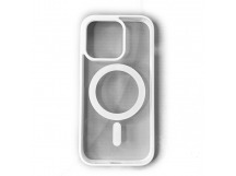 Чехол пластиковый iPhone 15 Magsafe Magnetic Clear Case белый
