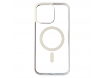 Чехол пластиковый iPhone 15 Magsafe Magnetic Clear Case розовый