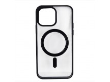 Чехол пластиковый iPhone 15 Pro Max Magsafe Magnetic Clear Case черный
