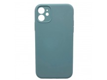 Чехол iPhone 11 Silicone Case (Full Camera/c Лого) №17 Драгоценный камень Зеленый