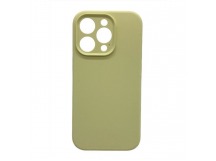 Чехол iPhone 14 Pro Silicone Case (Full Camera/c Лого) №60 Молочный Желтый