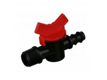 Кран 1/2" наружная x капельная трубка 16 мм , шт