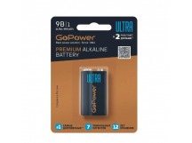 Элемент питания GoPower ULTRA 6LR61 BL1 Alkaline 9V (1/10/240)