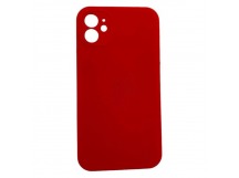 Чехол iPhone 11 Silicone Case (Full Camera/с Лого) №12 Красный